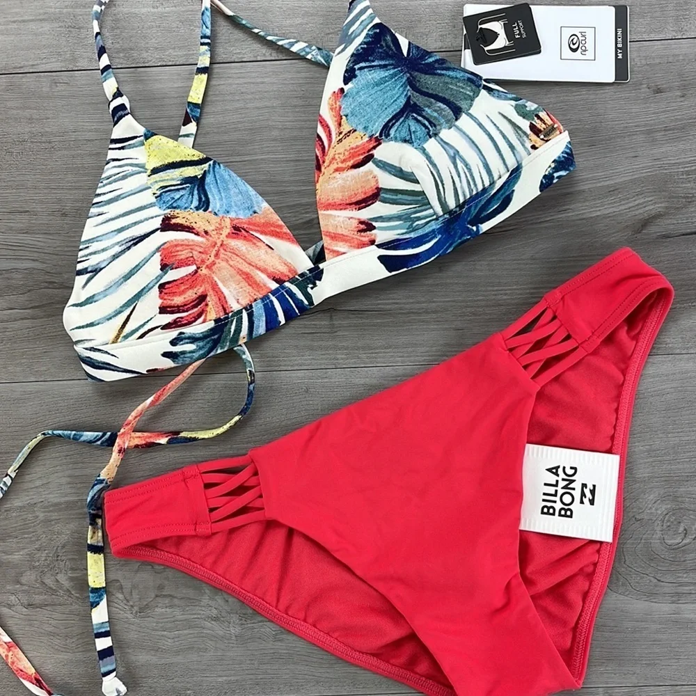 ☀️BILLABONG☀️RIP CURL☀️ SAYULITA CROSS BACK TRI SOL SEARCHER TROPIC BIKINI